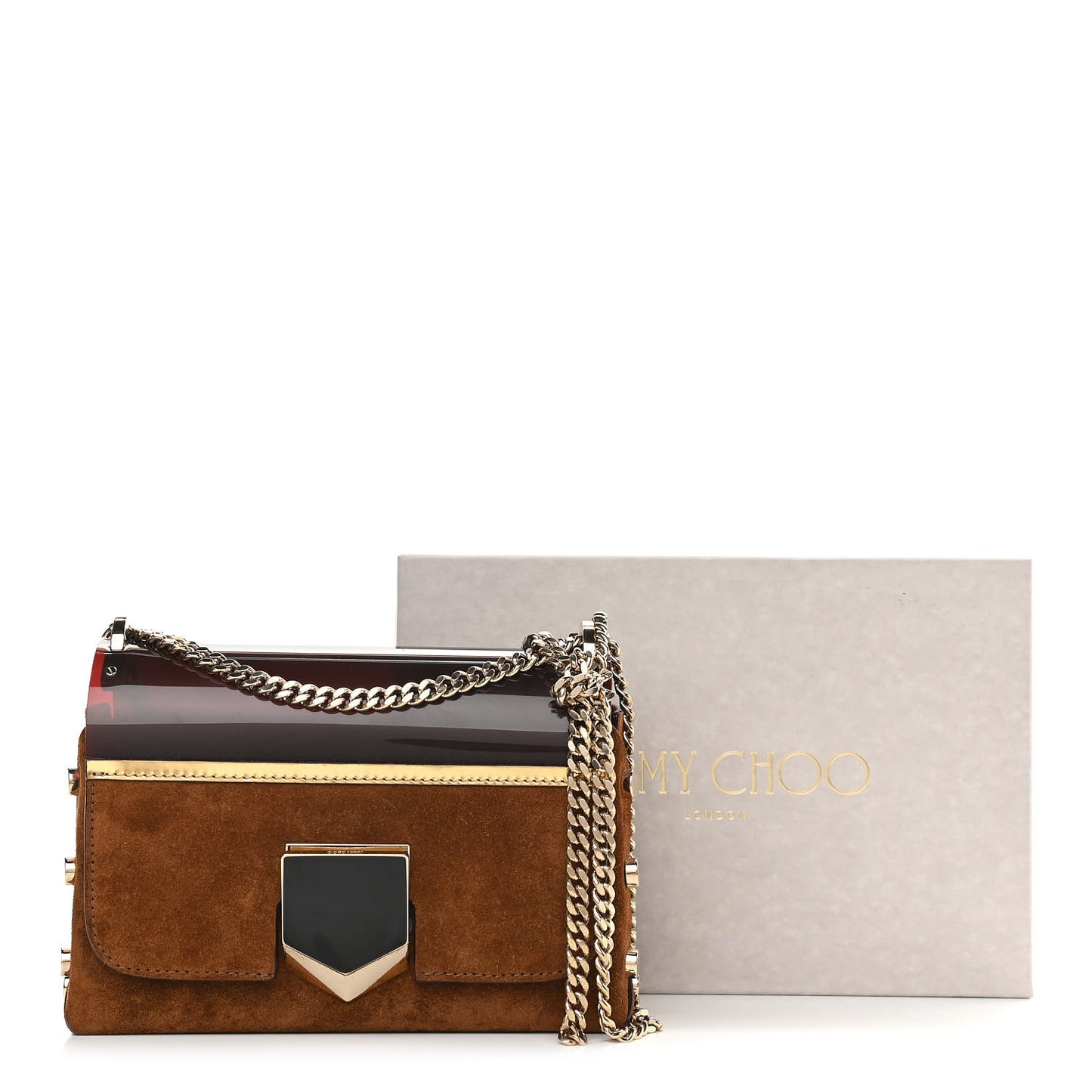 Suede Lockett Petite Shoulder Bag Brown