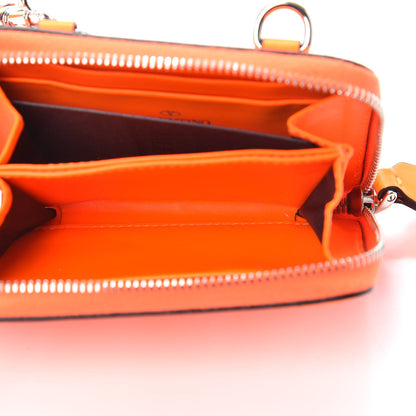 Valentino Garavani Vitello VLTN Neck Strap Wallet Arancio 5 of 8
