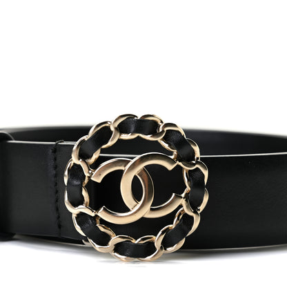 Chanel Calfskin CC Chain Belt 70 28 Black 2 of 8