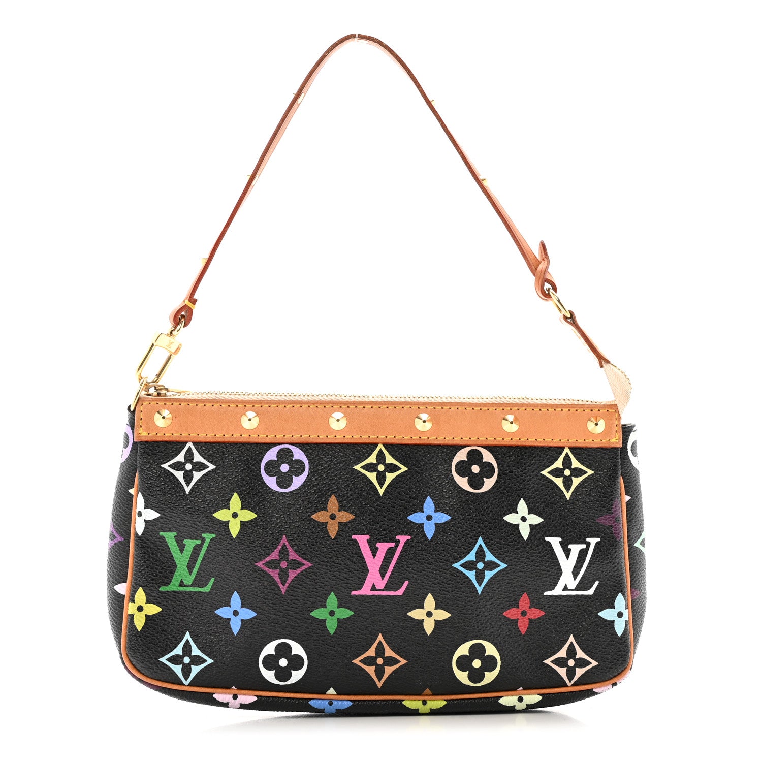 Louis Vuitton Monogram Multicolor Pochette Accessories Black 1 of 11