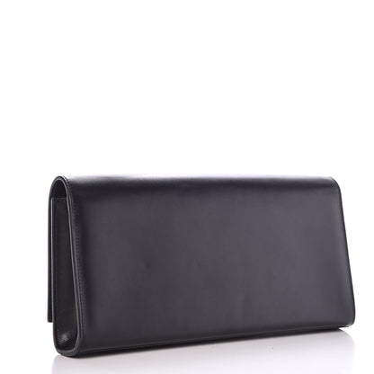 Saint Laurent Calfskin Classic Monogram Cassandre Clutch Black 3 of 7