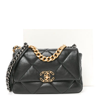 Chanel Lambskin Quilted Medium Chanel 19 Flap Black 11 of 11