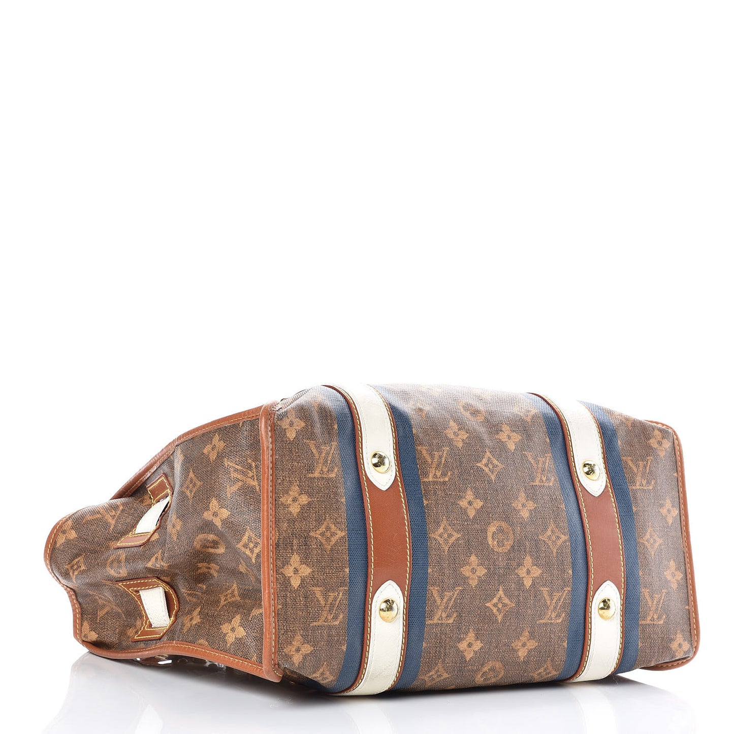 Monogram Rayures Tisse Sac GM Blue