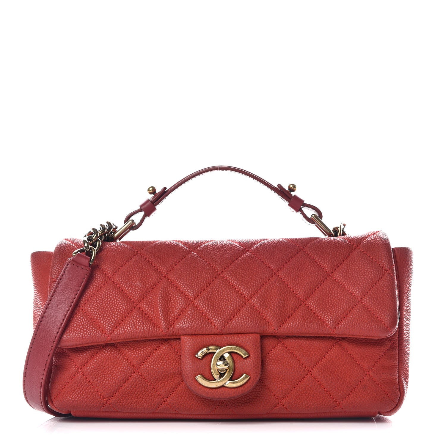 Chanel Iridescent Caviar Quilted Medium Chic Quilt Flap Red 1 of 16