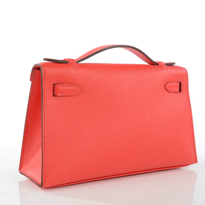 Hermes Epsom Kelly Pochette Clutch Rose Azalea 12 of 18