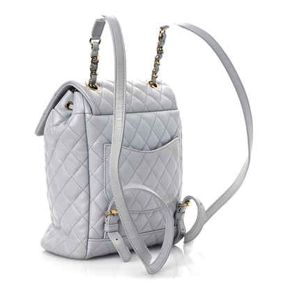 Chanel Calfskin Quilted Small Urban Spirit Backpack Grey 3 of 13