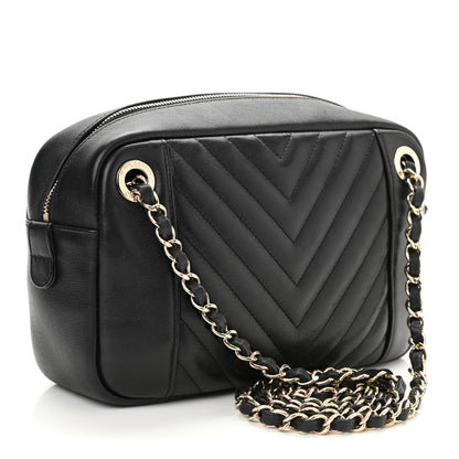Chanel Calfskin Quilted Daily Chevron Camera Case Black 3 of 11