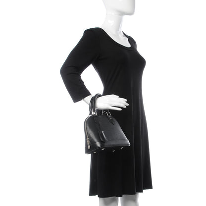 Louis Vuitton Epi Alma BB Black 3 of 9