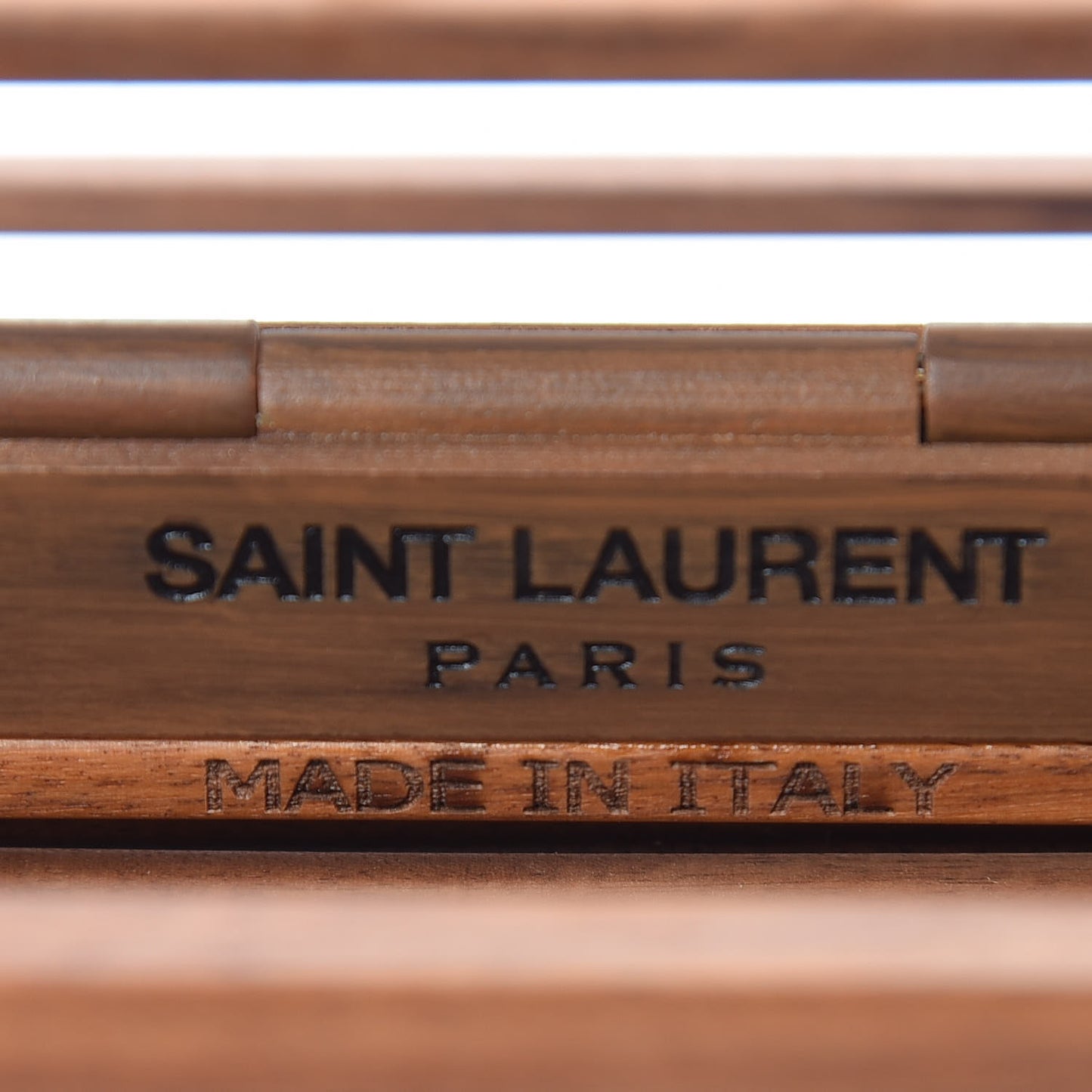Wood Small Monogram Kate Box Bag Brown