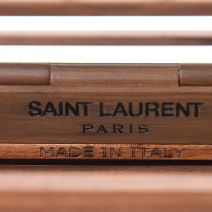 Saint Laurent Wood Small Monogram Kate Box Bag Brown 8 of 8
