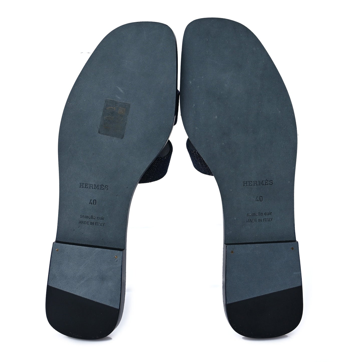 Denim Canvas Oran Sandals 40 Bleu Brut