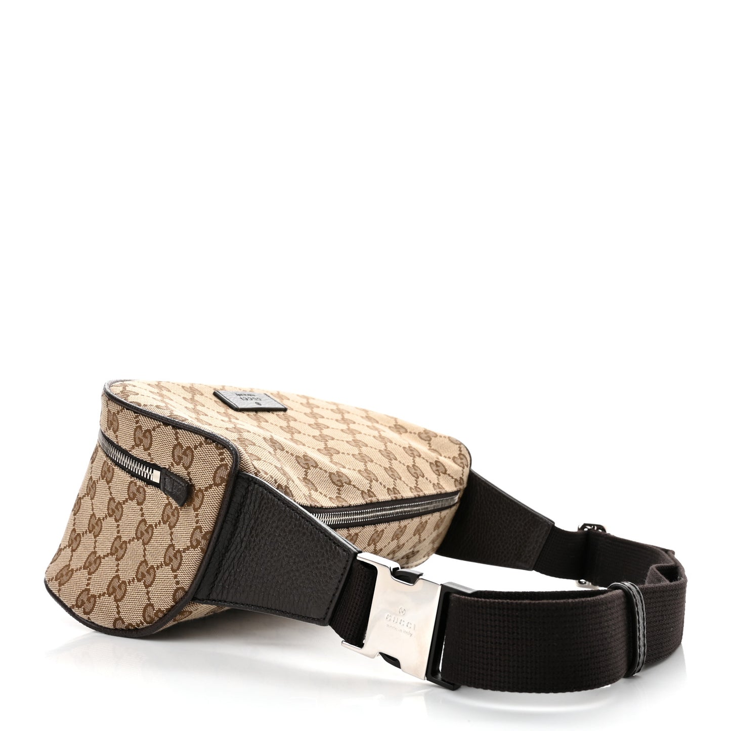 Monogram Dollar Calfskin Waist Pouch Beige Ebony Testa di Moro Marrone Scuro