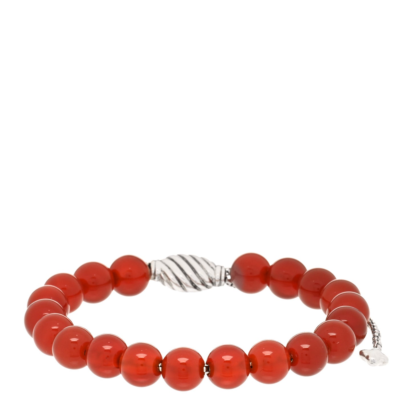 Sterling Silver Carnelian 8mm Spiritual Beads Bracelet