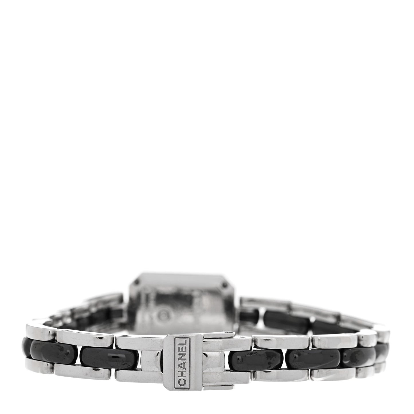 Stainless Steel Ceramic Diamond Bezel 16mm Premiere Quartz Watch Black
