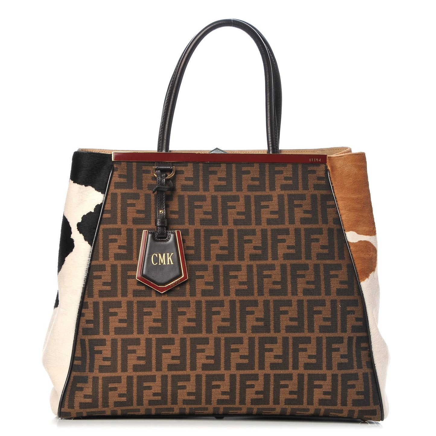 Calf Hair Zucca Large 2Jours Tote Tobacco Multicolor