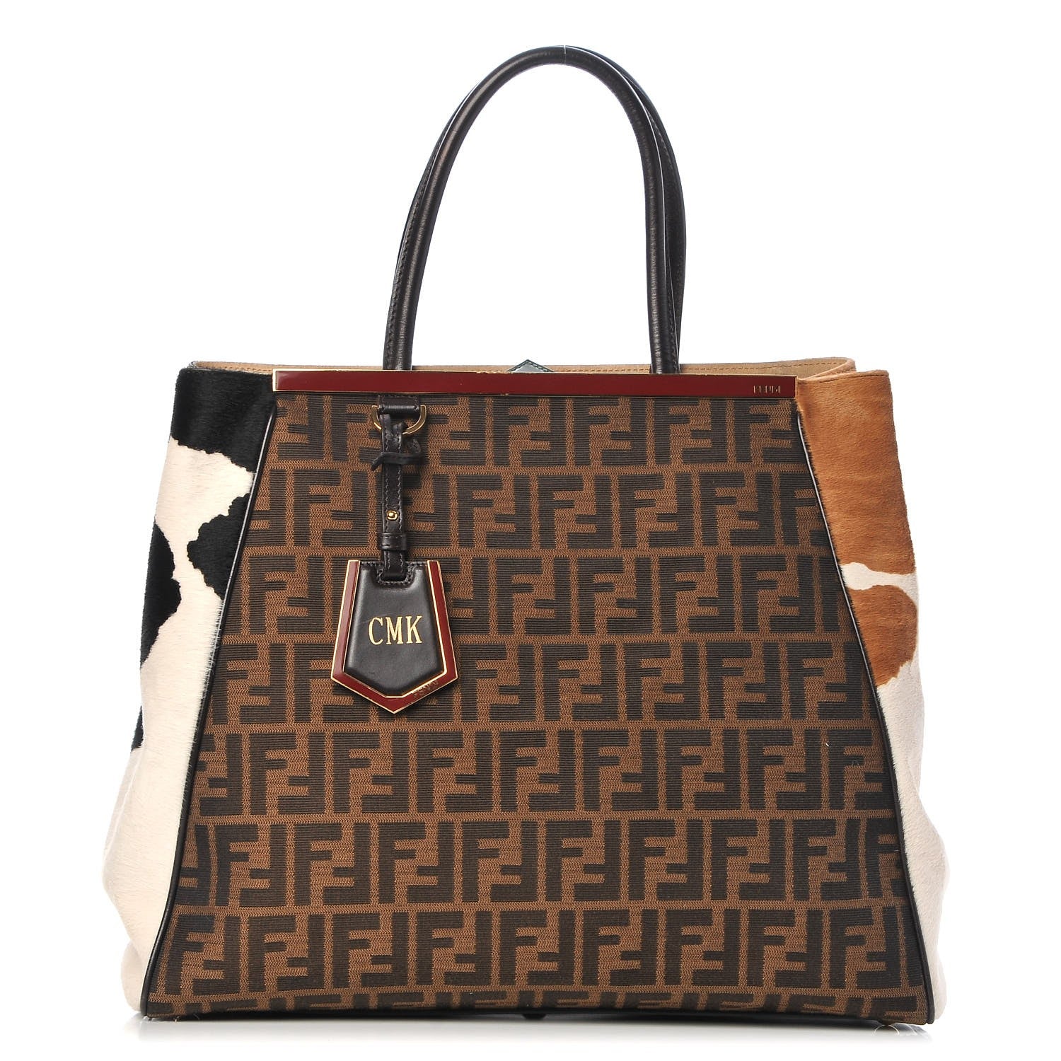 Fendi Calf Hair Zucca Large 2Jours Tote Tobacco Multicolor 1 of 12