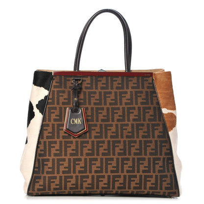 Fendi Calf Hair Zucca Large 2Jours Tote Tobacco Multicolor 1 of 12