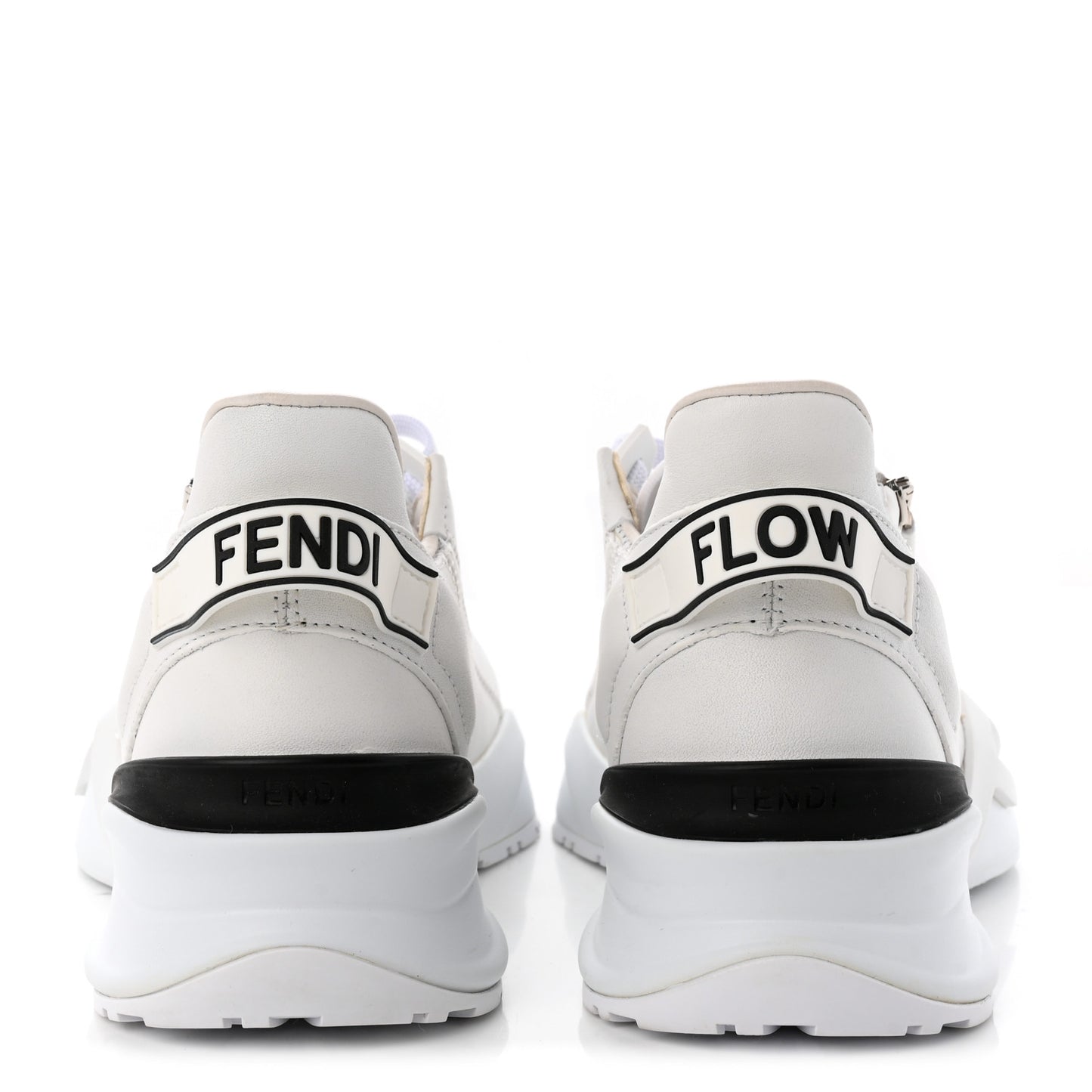 Vitello Womens Fendi Flow Low Top Sneakers 35 Ultra White
