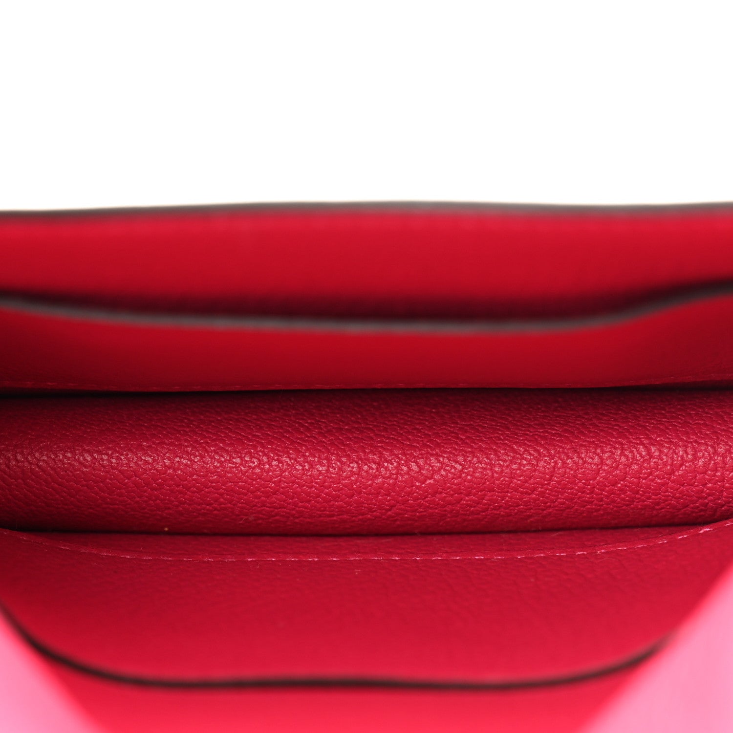 Hermes Evercolor Verso Constance Slim Wallet Framboise Rouge Sellier 6 of 10
