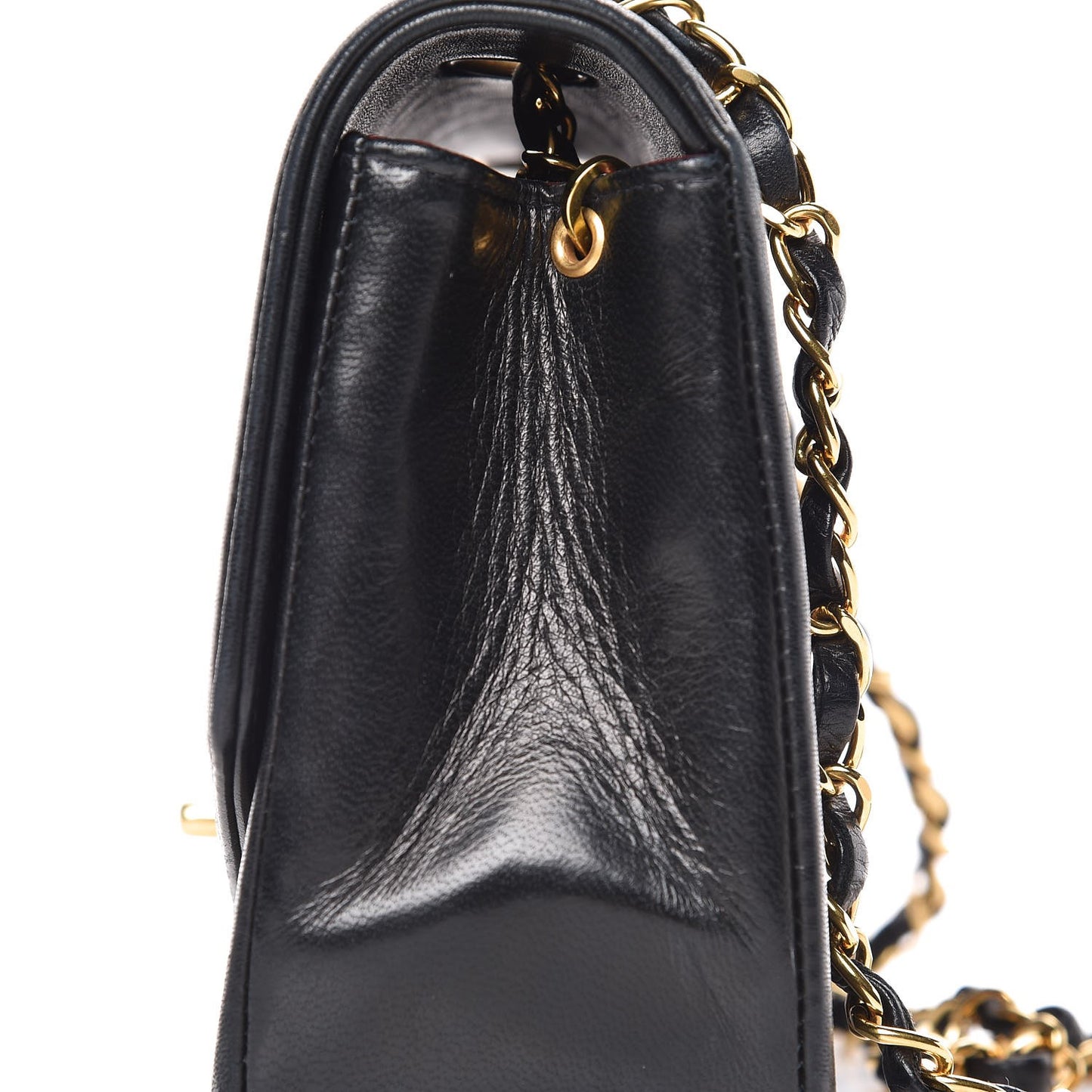 Lambskin Quilted Small Single Flap Black