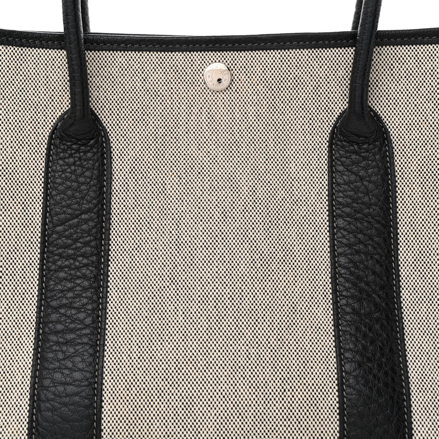 Twill H Negonda Garden Party 36 MM Tote Ecru Black