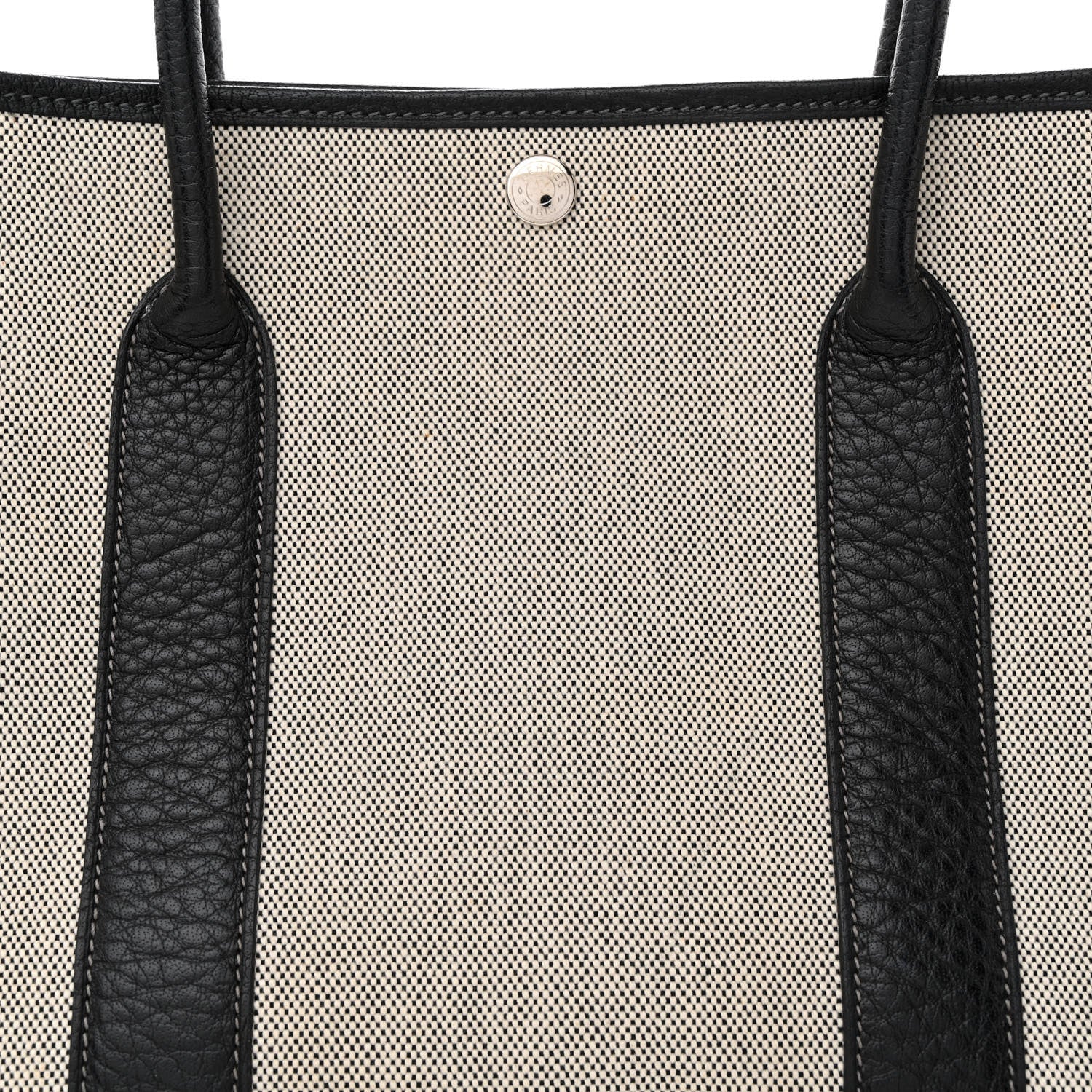 Hermes Twill H Negonda Garden Party 36 MM Tote Ecru Black 8 of 12