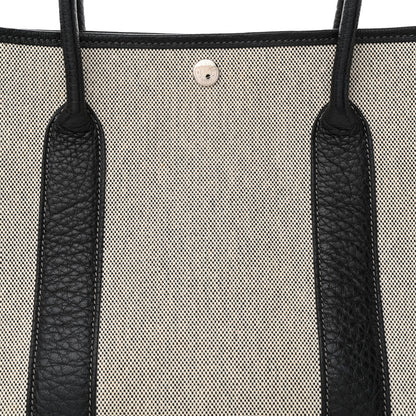 Hermes Twill H Negonda Garden Party 36 MM Tote Ecru Black 8 of 12