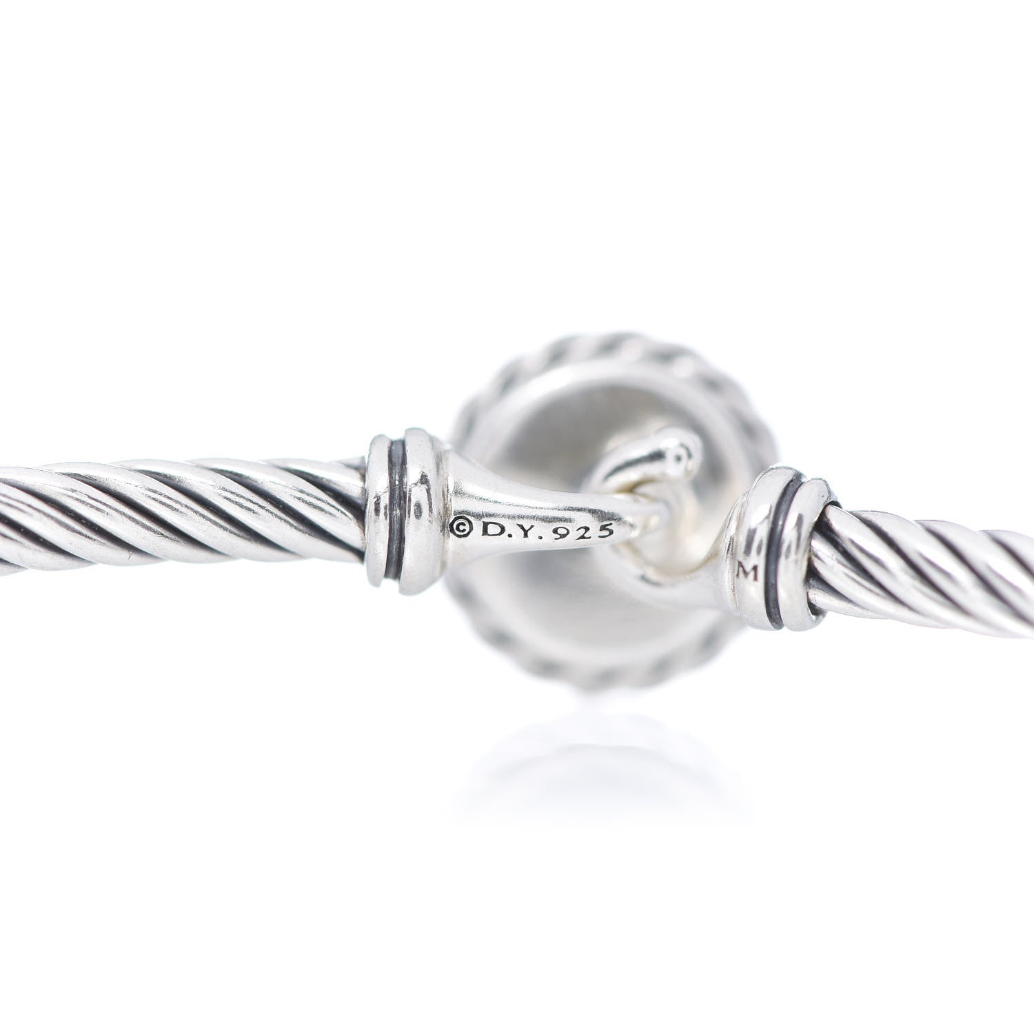 David Yurman Sterling Silver Pearl 3mm Chatelaine Bracelet 4 of 4