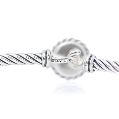 David Yurman Sterling Silver Pearl 3mm Chatelaine Bracelet 4 of 4
