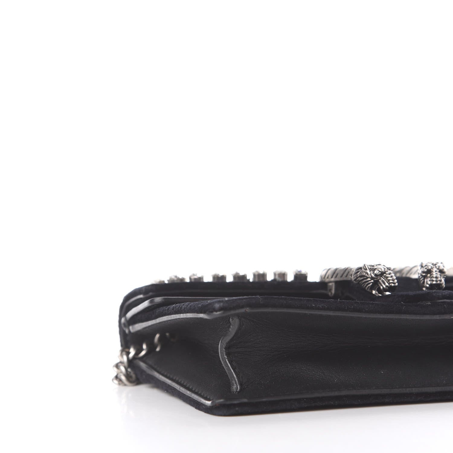 Gucci Velvet Crystal Super Mini Dionysus Shoulder Bag Black 6 of 8