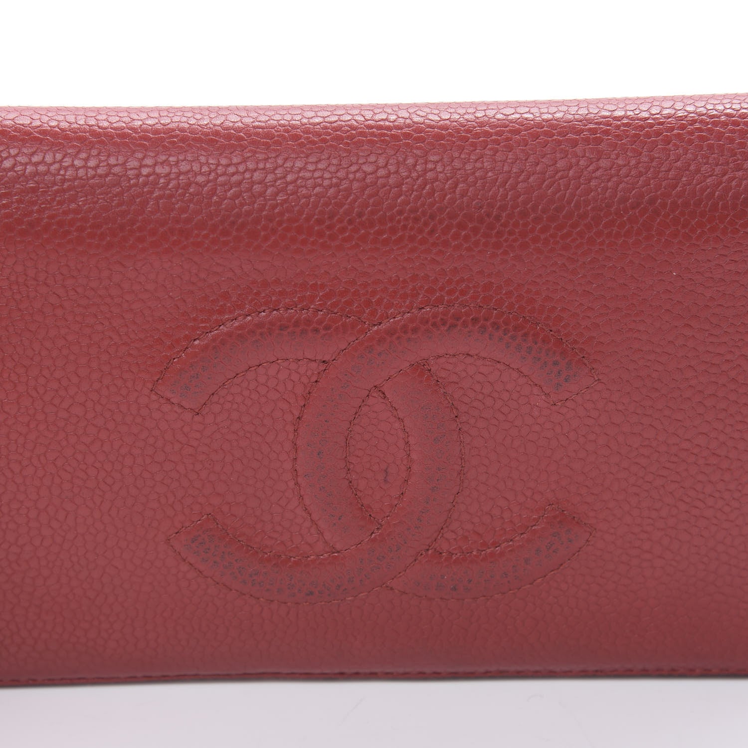 Chanel Caviar Timeless CC Yen Wallet Red 12 of 19