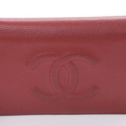 Chanel Caviar Timeless CC Yen Wallet Red 12 of 19