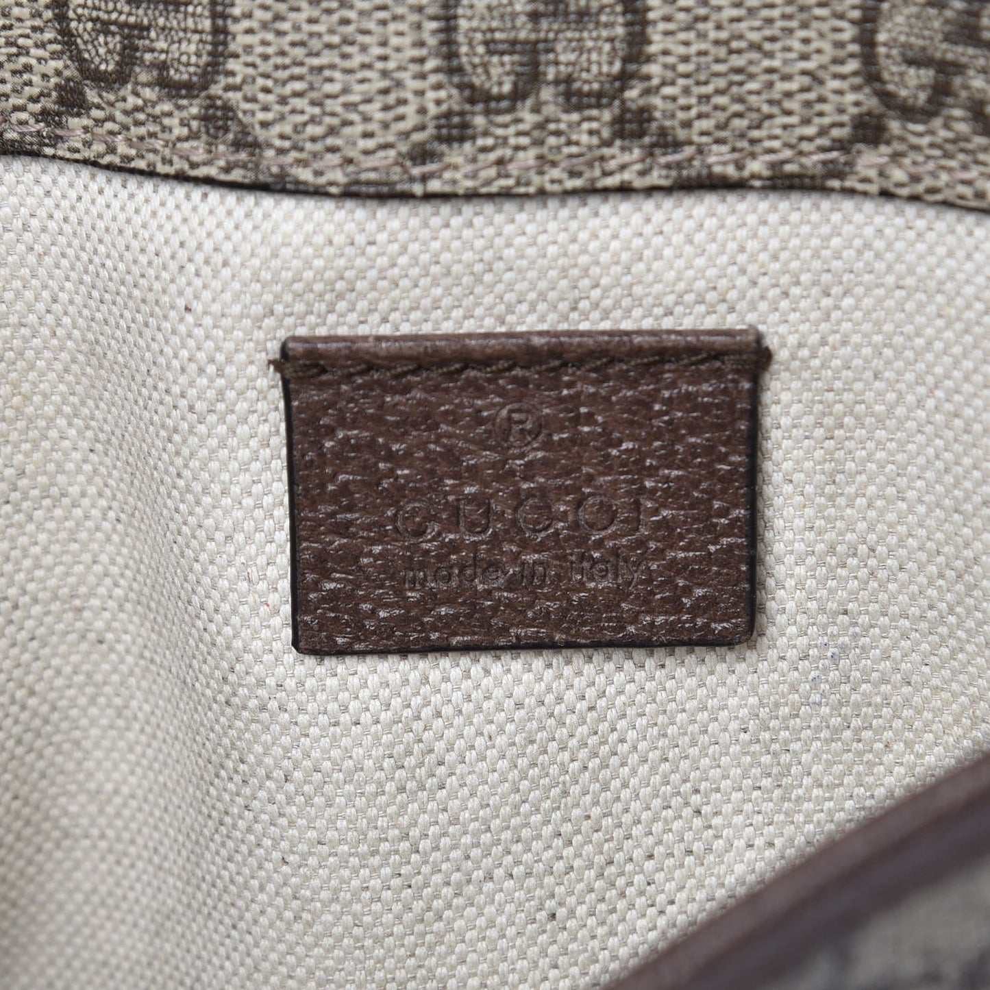 GG Supreme Monogram Neo Vintage Web Belt Bag Brown