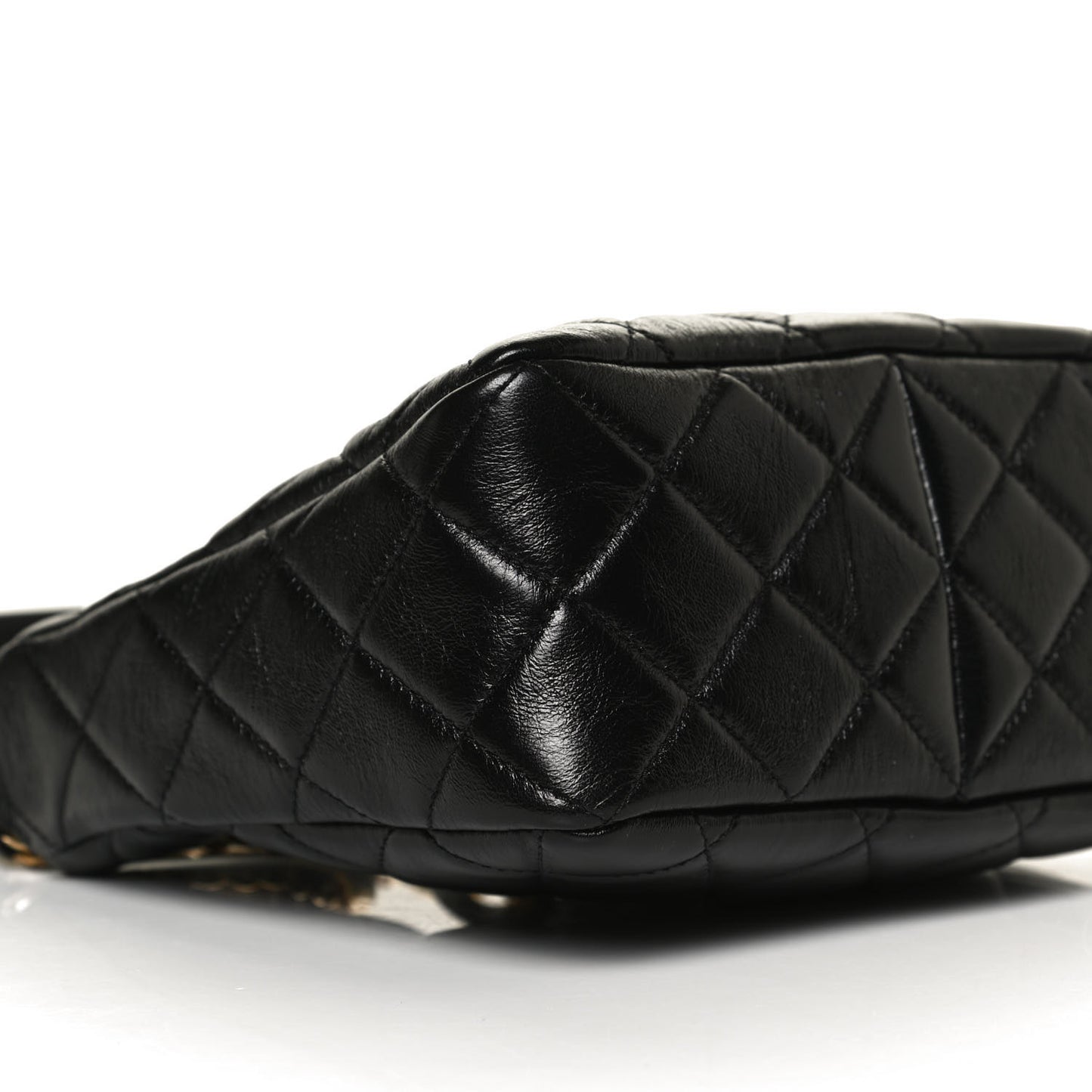 Lambskin Quilted Hobo Black