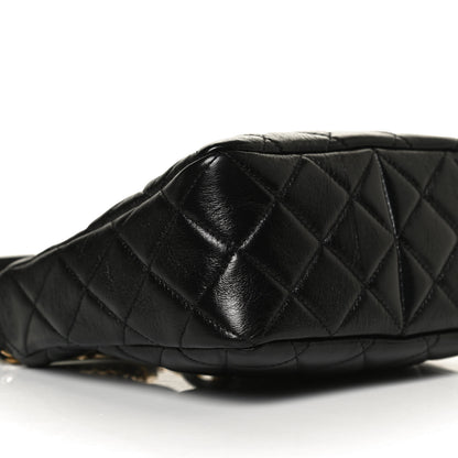 Chanel Lambskin Quilted Hobo Black 5 of 12