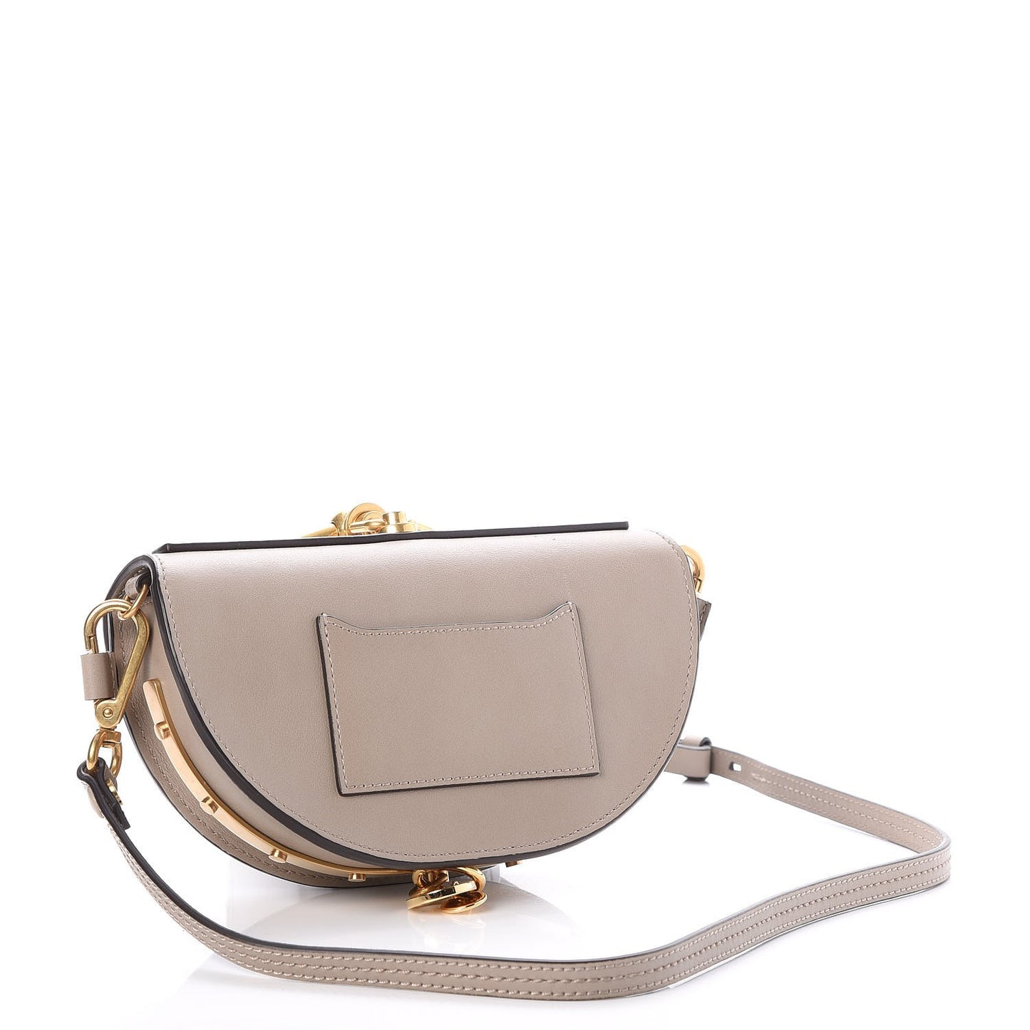 Calfskin Small Nile Bracelet Minaudiere Bag Motty Grey