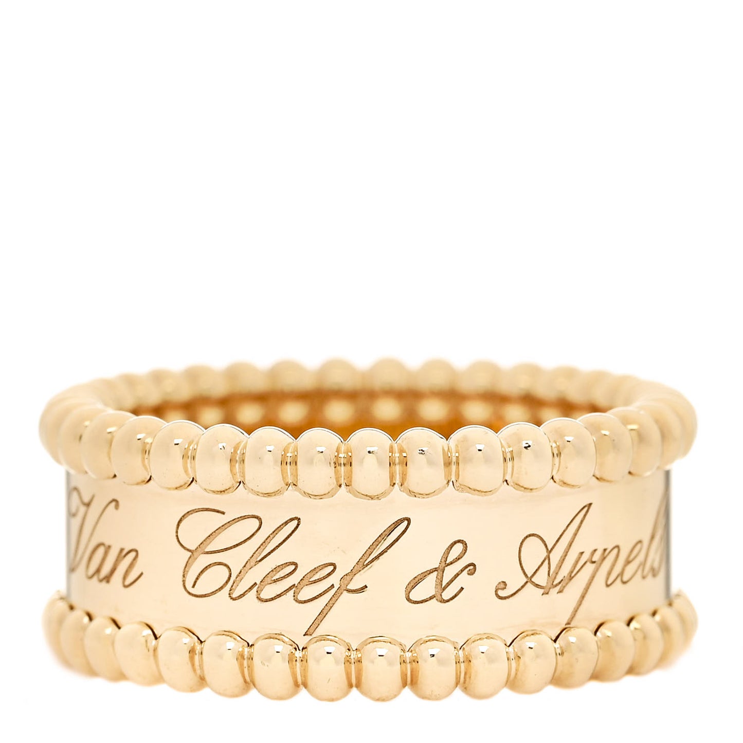 18K Yellow Gold Perlee Signature Ring 49 4.75