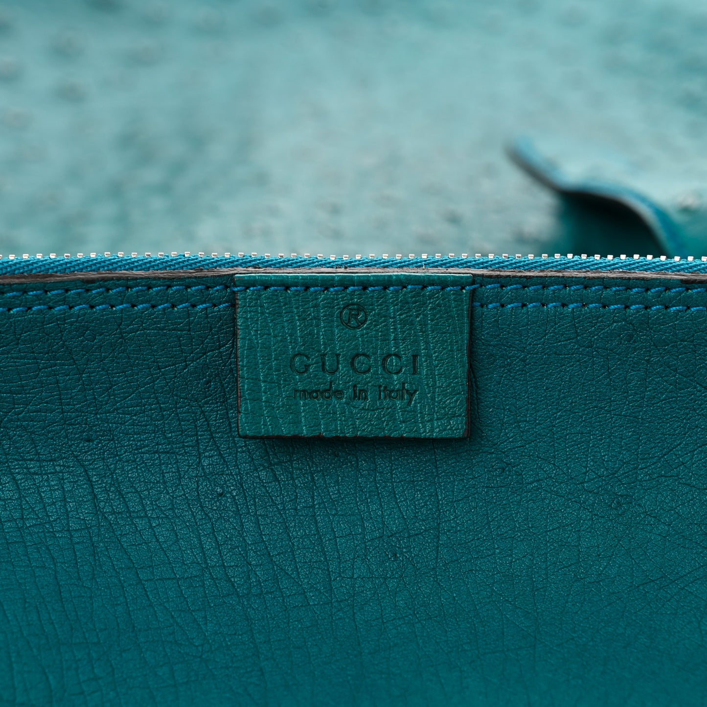 Ostrich Large Jackie Hobo Teal