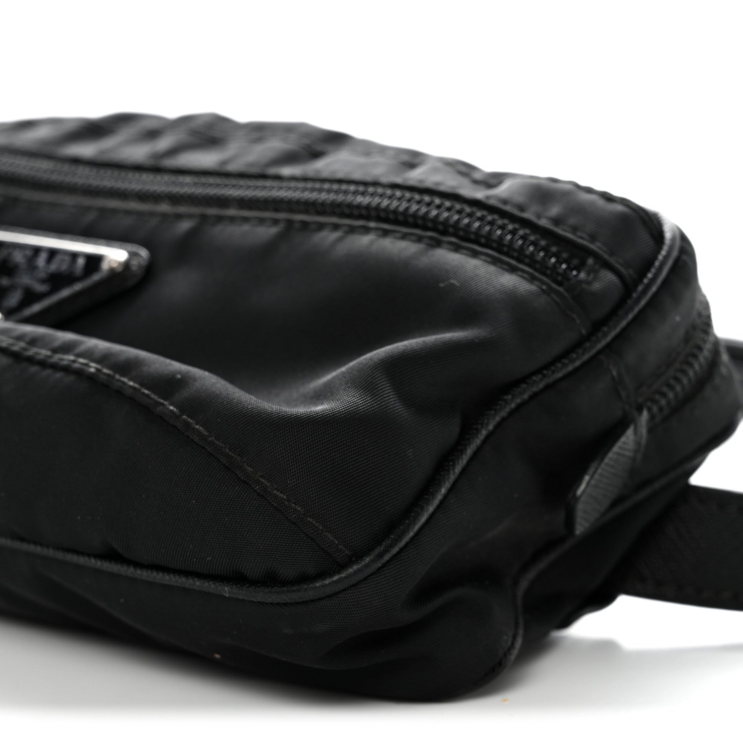 Prada Tessuto Nylon Saffiano Belt Bag Black 10 of 11