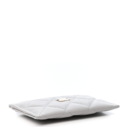 Chanel Caviar Quilted Card Holder Grey 4 of 9