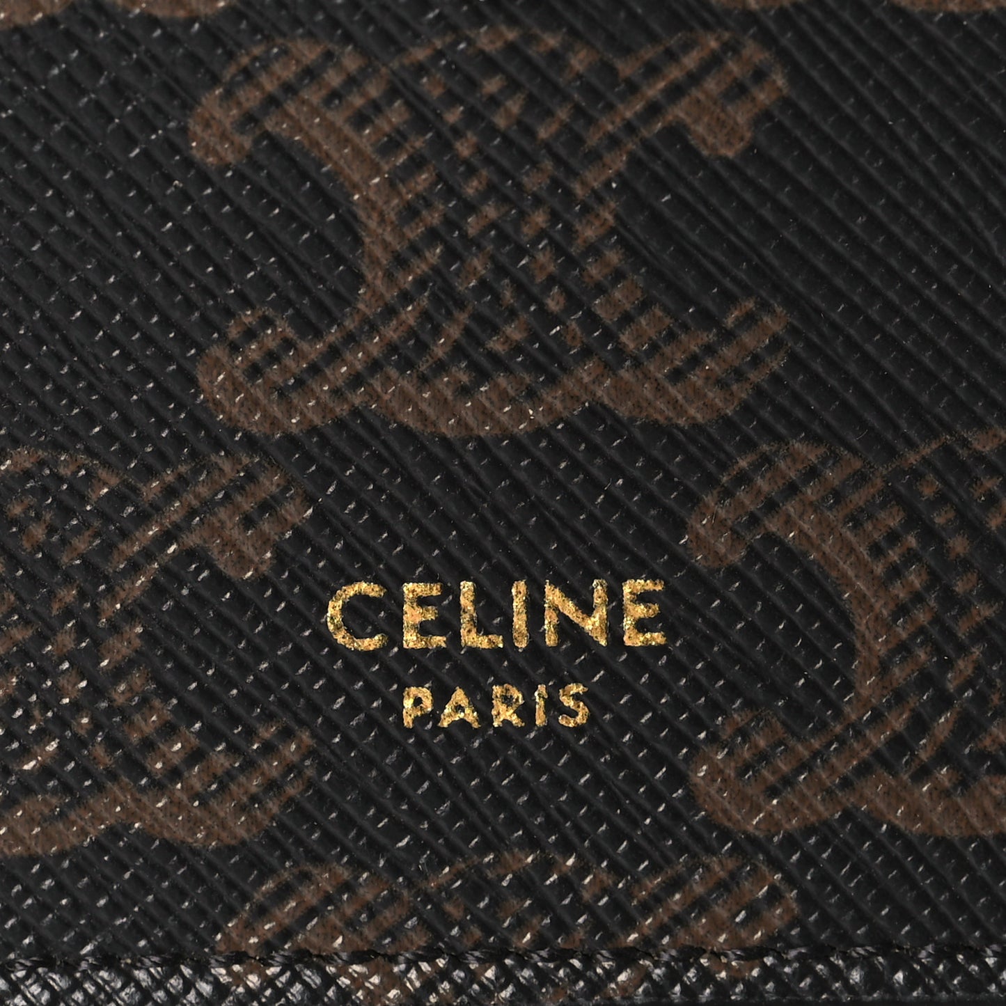 Triomphe Canvas Lambskin Wallet On Strap Tan