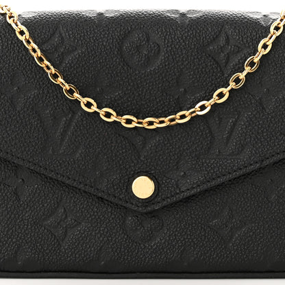 Louis Vuitton Empreinte Pochette Felicie Chain Wallet Black 8 of 11