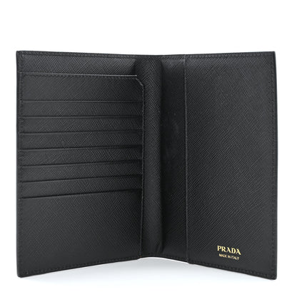 Prada Saffiano Triangle Banana Print Passport Holder Giallo Dis Banana 5 of 10
