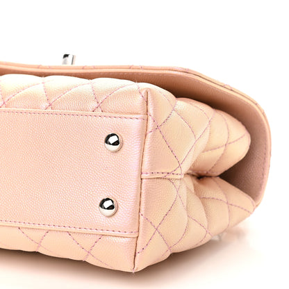 Chanel Iridescent Caviar Quilted Mini Coco Handle Flap Pink 9 of 9