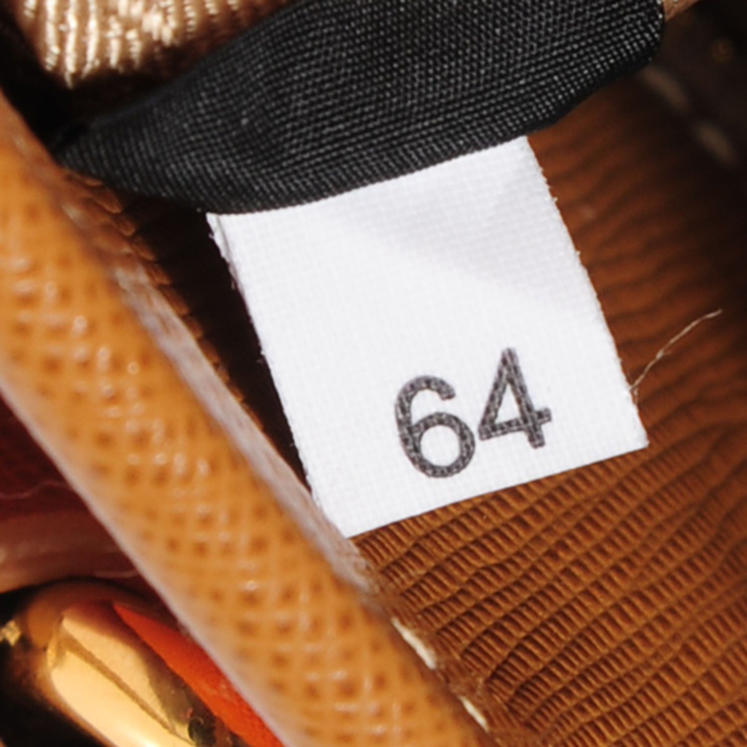 Prada Canapa Saffiano Shoulder Bag Papaya Caramel 10 of 10