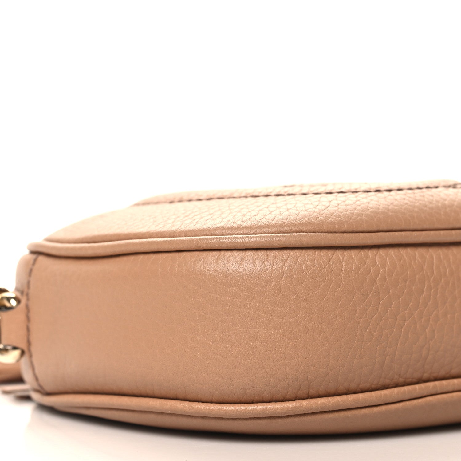 Gucci Pebbled Calfskin Mini Soho Chain Bag Camelia 9 of 10