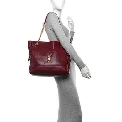 Saint Laurent Lambskin Medium Jamie Shopping Tote Bordeaux 2 of 11