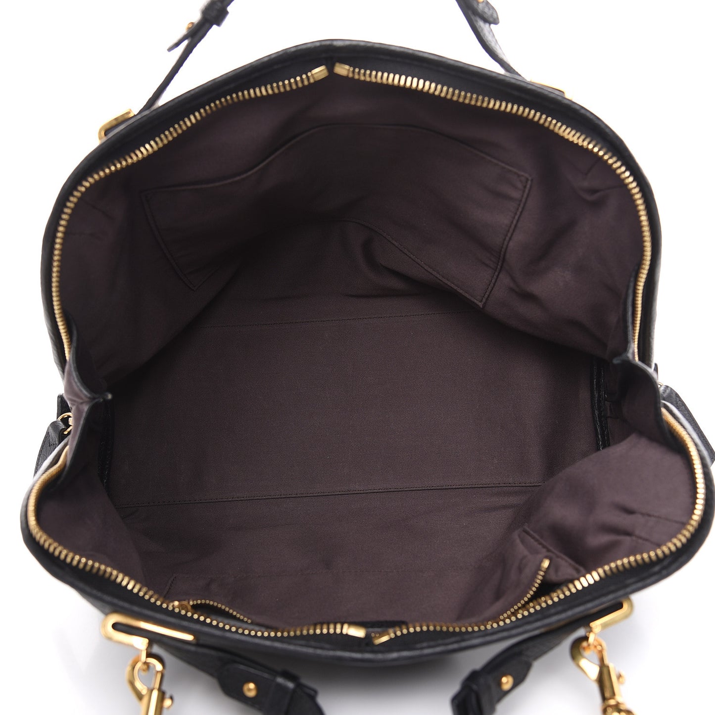 Grained Calfskin Brooke Satchel Black