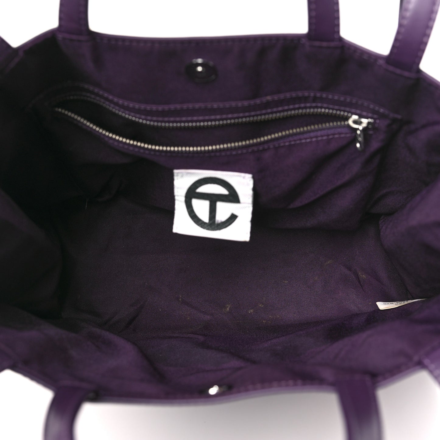 Vegan Leather Medium Shopping Bag Eggplant