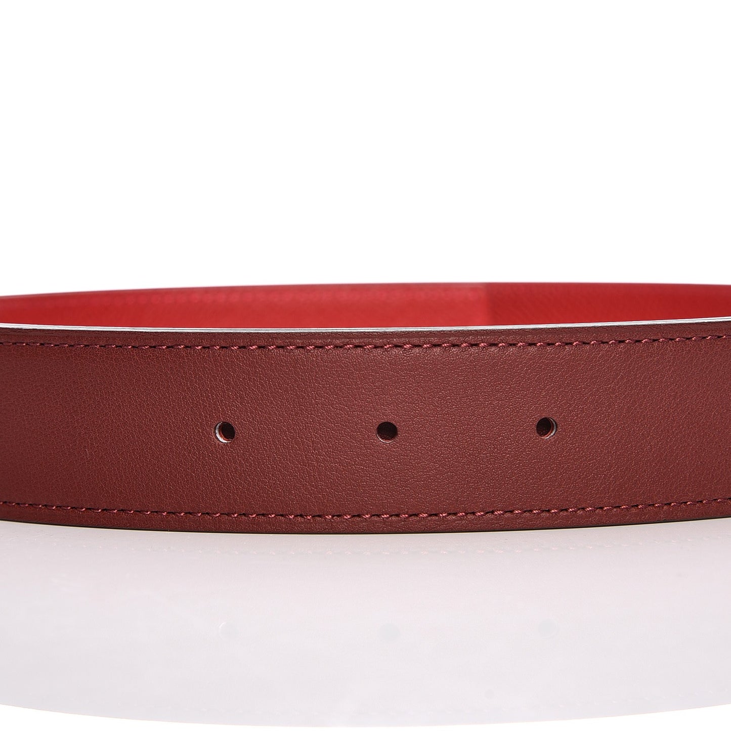 Epsom Swift 32mm Belt Strap 85 Rouge Casaque Rouge H
